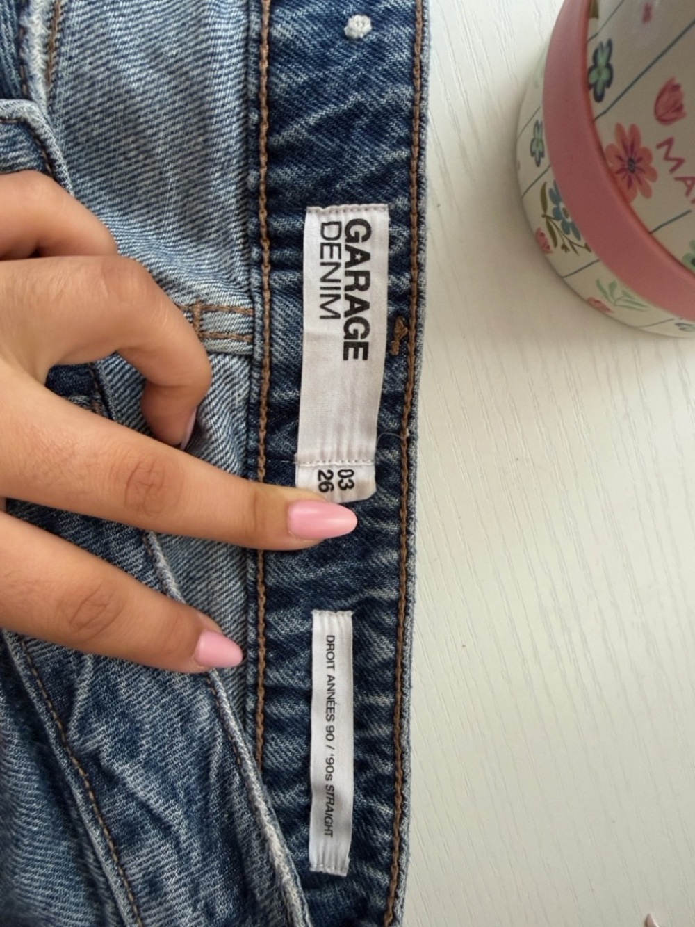 Garage Blue Denim High-Rise Straight Jeans - Picture 2 of 4